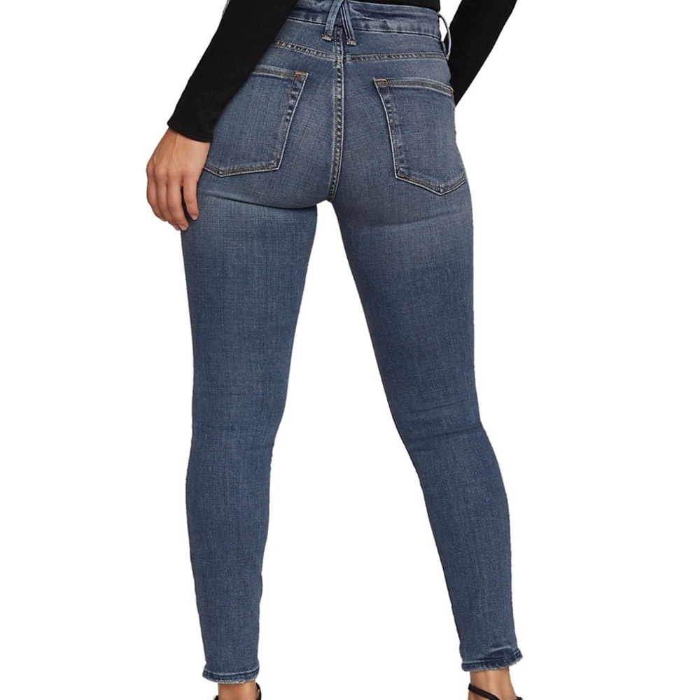 Good High-Rise Distressed Stretch Sculpting Skinny Jeans size 2.